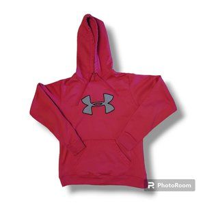 Under Armour Women's Redish-Pink Long Sleeve Pullover Hoodie - XL